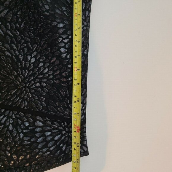 LOFT Black and Silver Wrap Skirt - Size 2 New - Picture 2 of 2